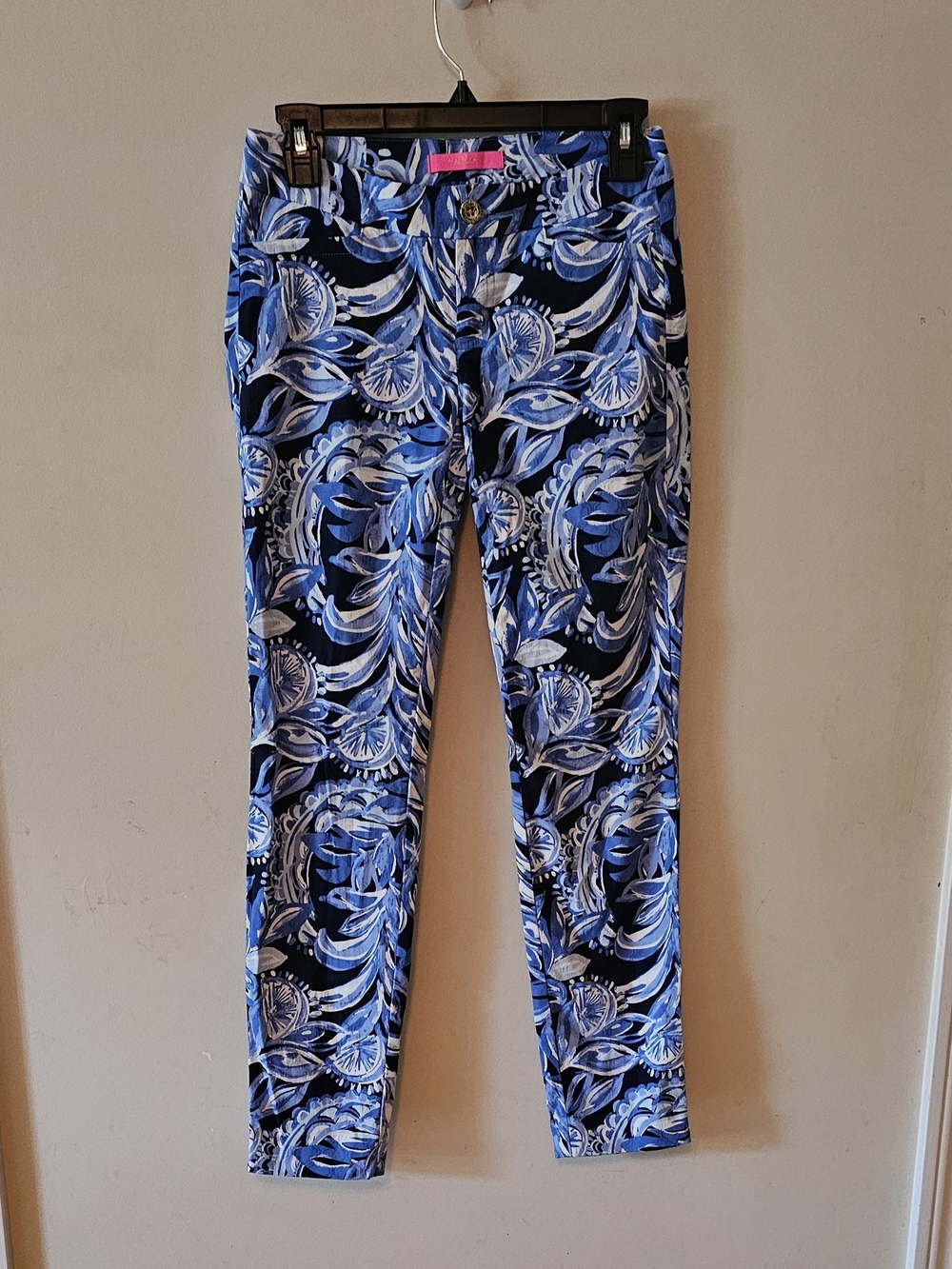 Lilly Pulitzer Kelly High Rise Skinny Ankle Pants Sz 0